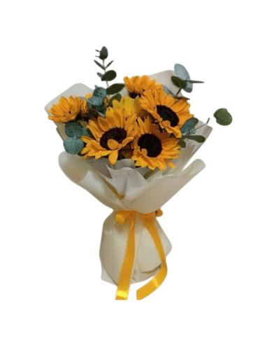 Ramo con Girasol y follaje de Temporada