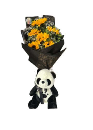 Ramo con Girasoles y Peluche