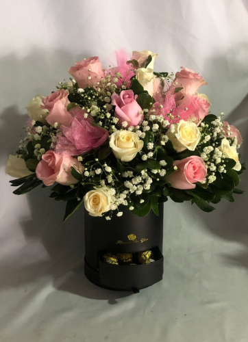 Box con Rosas y Bombones