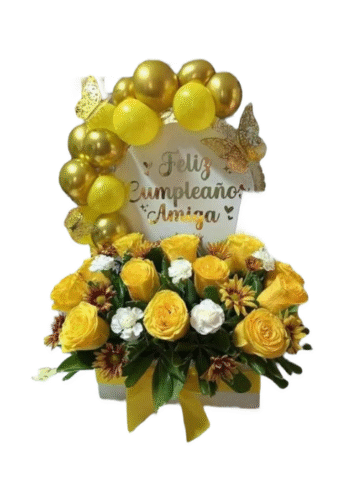 Arreglo Cumpleaños Dorado