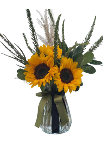 Arreglo en Florero de Girasoles