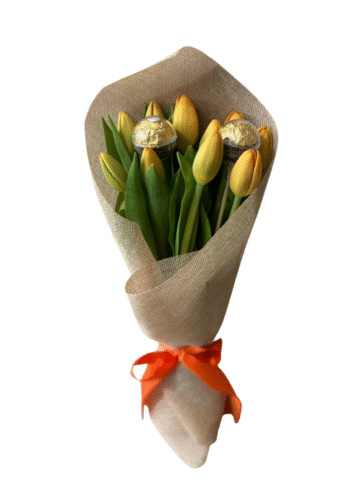 Ramo de 10 Tulipanes Amarillos