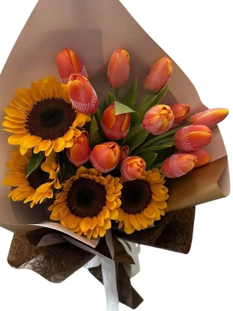 Ramillete Tulipanes y Girasoles