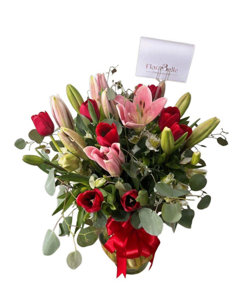 Florero Tulipanes y Lilium