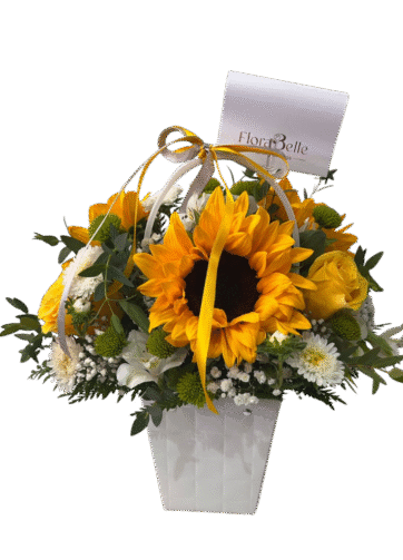 Girasoles con Rosas