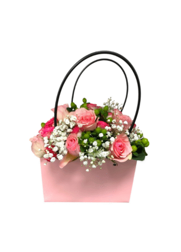 Cartera Floral Rosas Rosadas