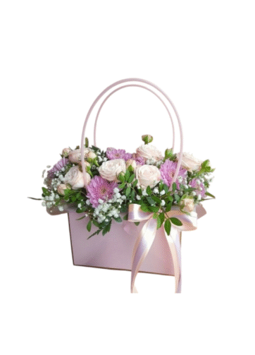 Cartera Floral Rosada
