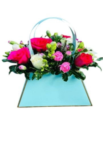 Cartera Floral Celeste