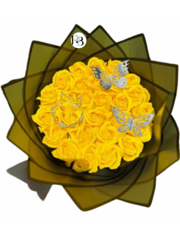 Ramo Amarillo con Mariposas