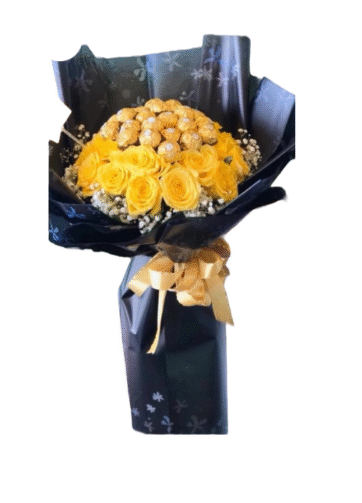 Ramo Premium Rosas Amarillas con Bombones