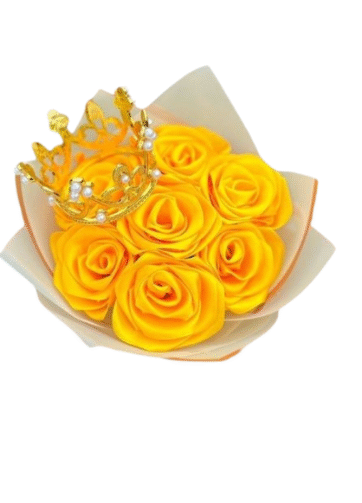 Ramo Amarillo con Corona Dorada